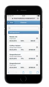 myfactory - das perfekte ERP-System aus der Cloud: mobil erreichbar